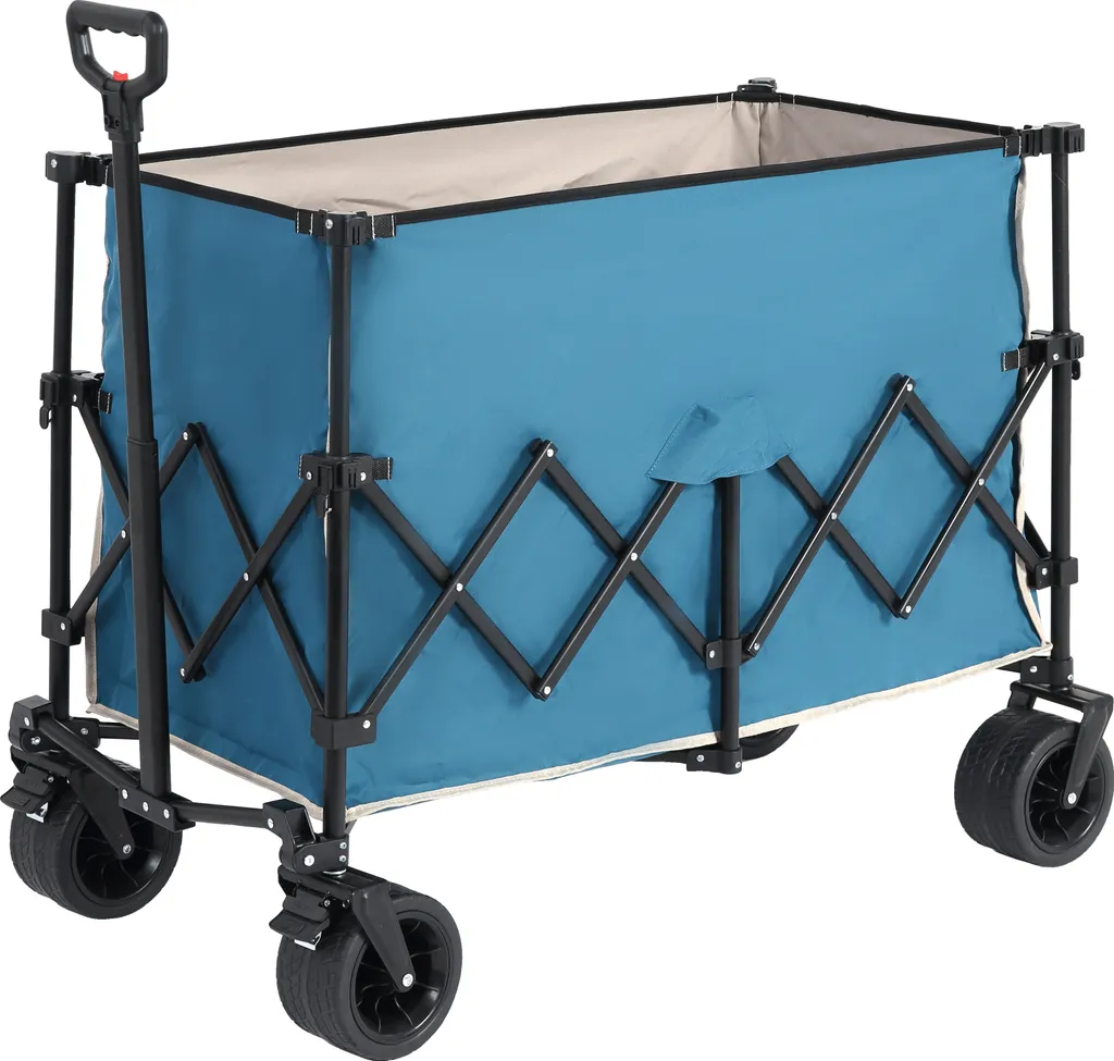 Carrello Giardino AIORBER 300L: Pieghevole Blu per Carichi Pesanti
