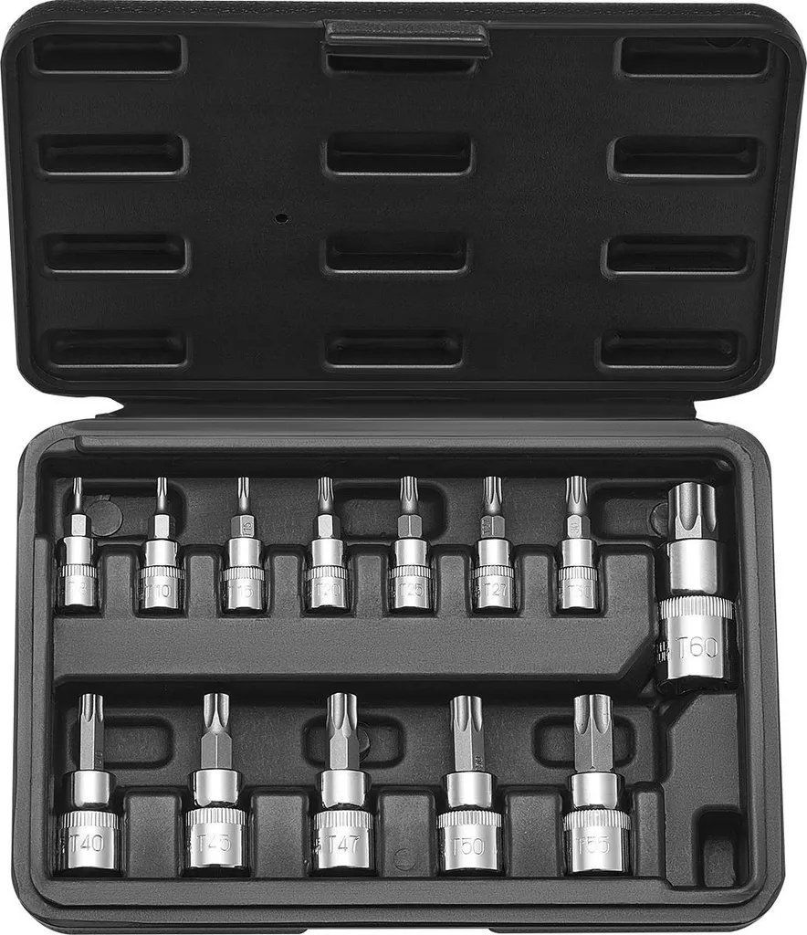 Valigetta 13 Bussole Torx T8-T60 S2/Cr-V - Kit Meccanica Completo