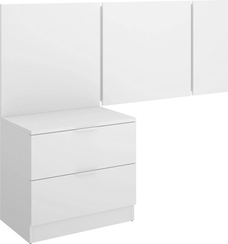 Kopfteil Croda, Kopfende, Bettkopfteil, Kopfbrett, 157x34 h96 cm, Weiß