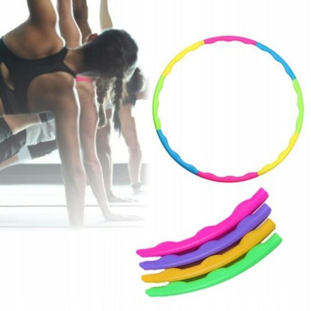 Hula Hoop Fitness Reifen 8-teilig Hüftmassage Sport Massage Gymnastik Plastik DE 