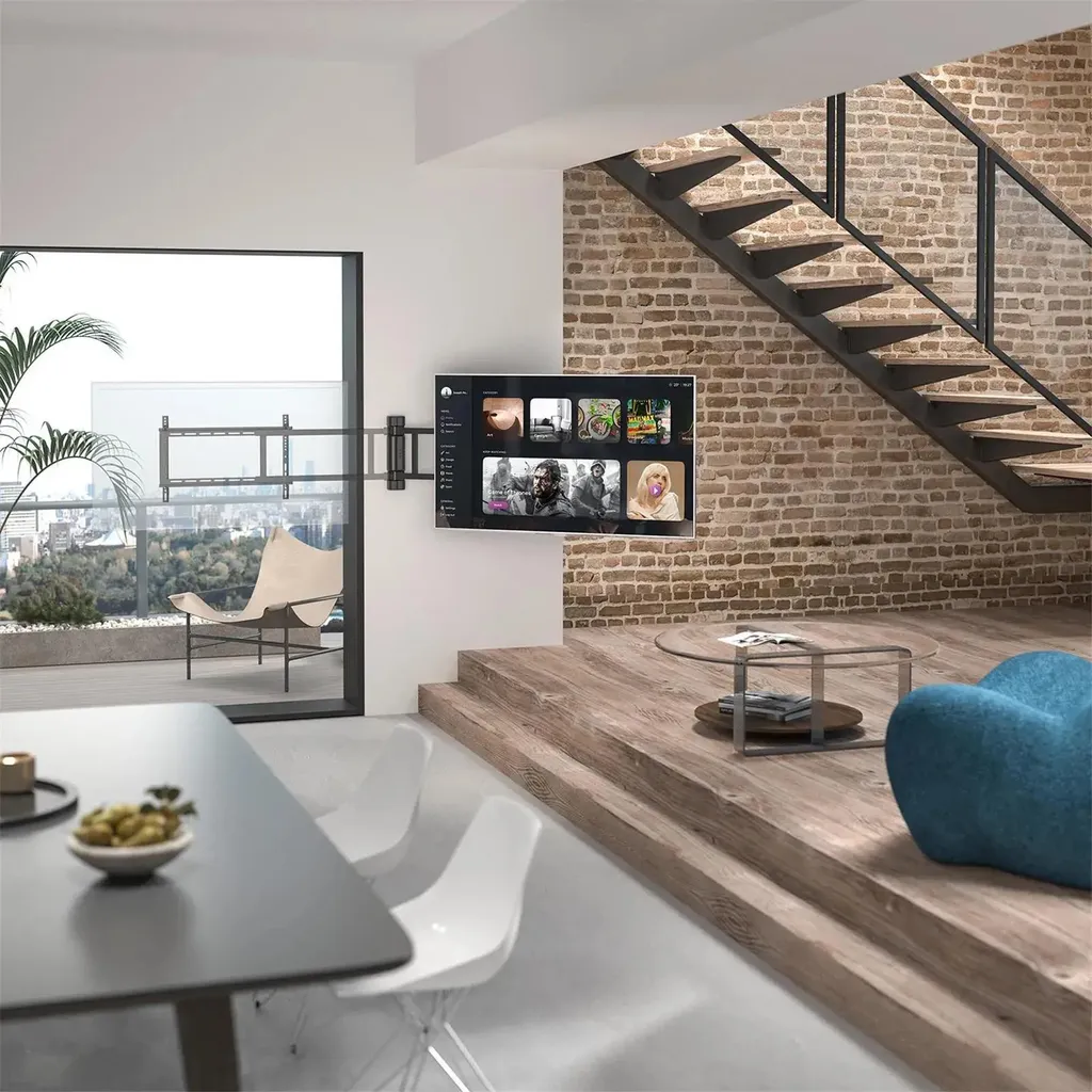 Support TV motorisé 32 à 75 pouces - Idéal pour reflets et angles