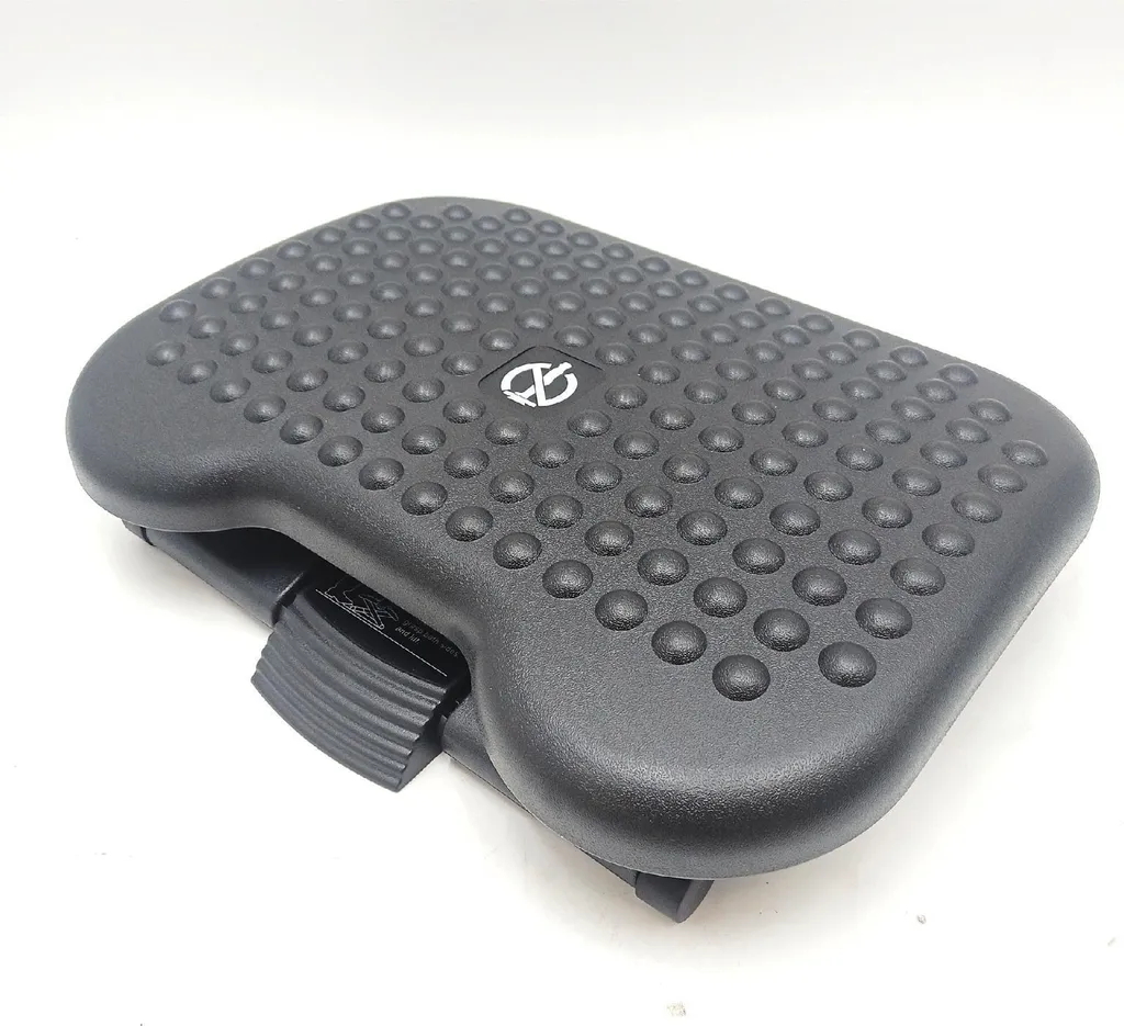 Repose-pieds de bureau ACROPAQ réglable avec surface de massage - Gris