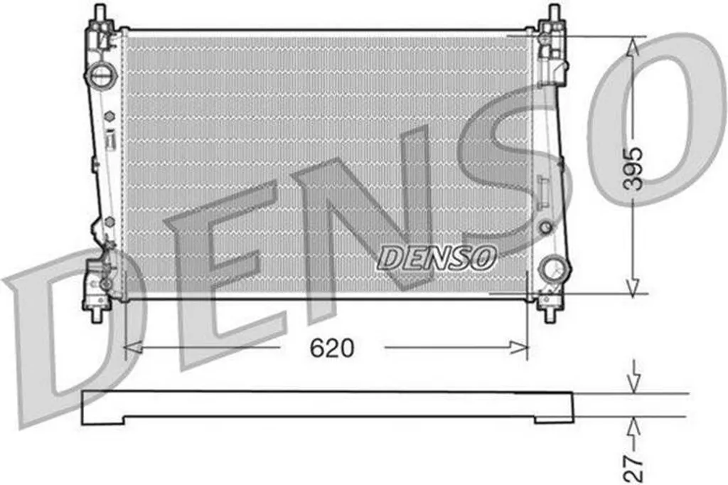 Radiateur de refroidissement moteur DENSO DRM09112 pour voitures et SUV