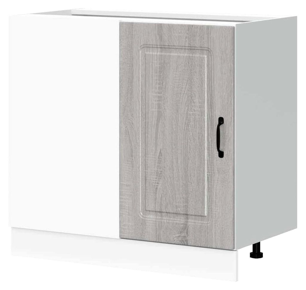 Küchenunterschrank Kalmar, Sonoma Grau, Holz, 86 x 46 x 81,5 cm