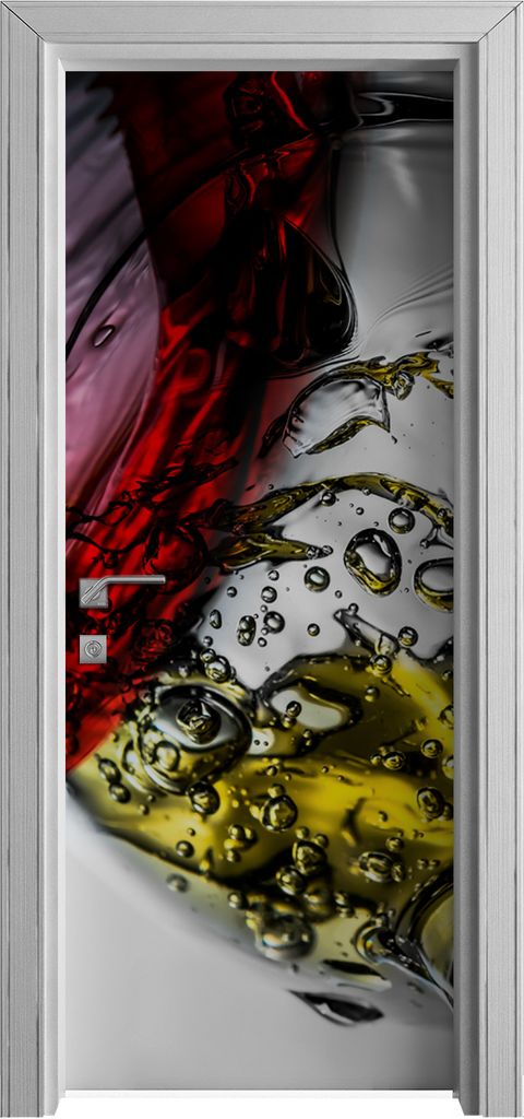 Tür Selbstklebende 80x210 cm Türfolie Türtapete Klebefolie - Wein Glas