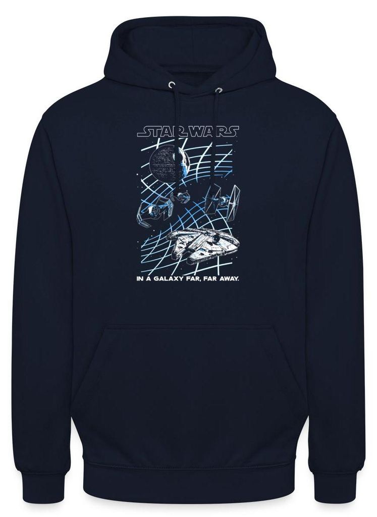 Star Wars Motiv & Spruch In A Galaxy Far, Far Away Uni Hoodie, XXL, Navy