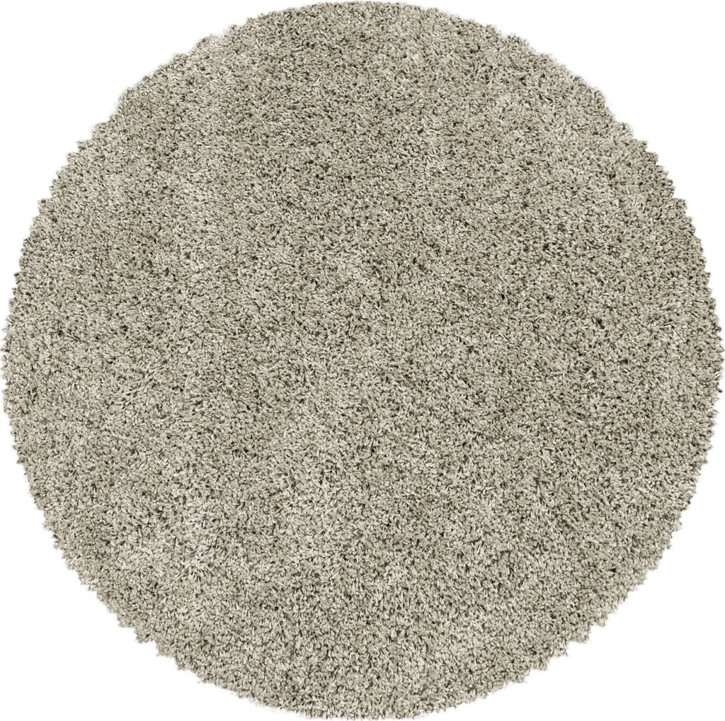 Hochflor Teppich SYDNEY Natur 160 cm Rund