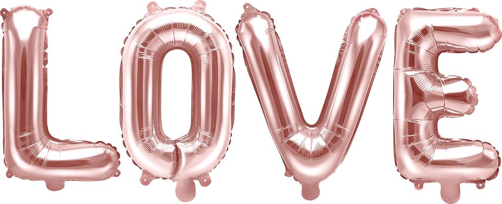 Folienballon Love 140x35cm roségold Produktbild 