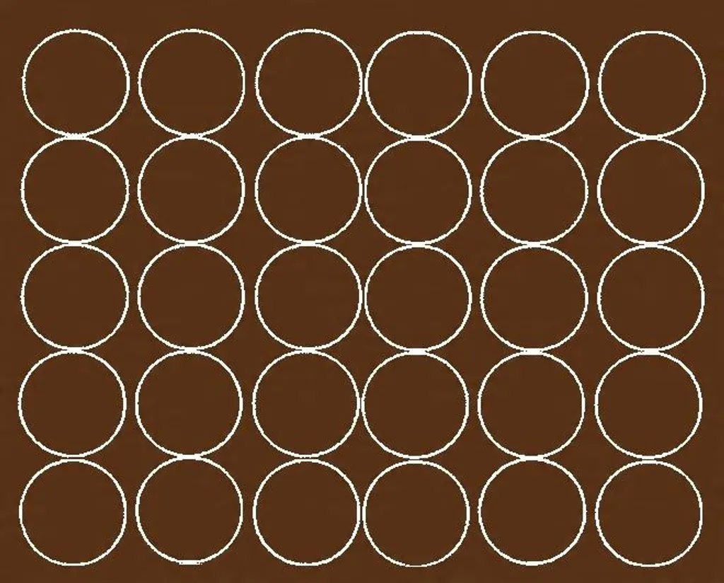 30 Bollini Adesivi Marrone Lucido 8cm - Creatività e Fai da Te