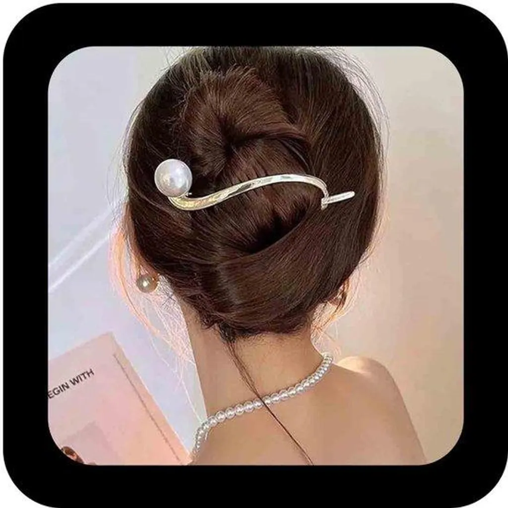 Barrette dorée perle pour mariée : Fixation coiffure mariage bohème