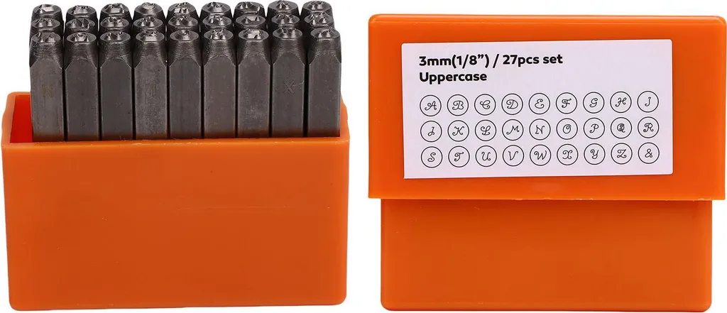 Lettres à frapper cursives pour créer des bijoux personnalisés A-Z
