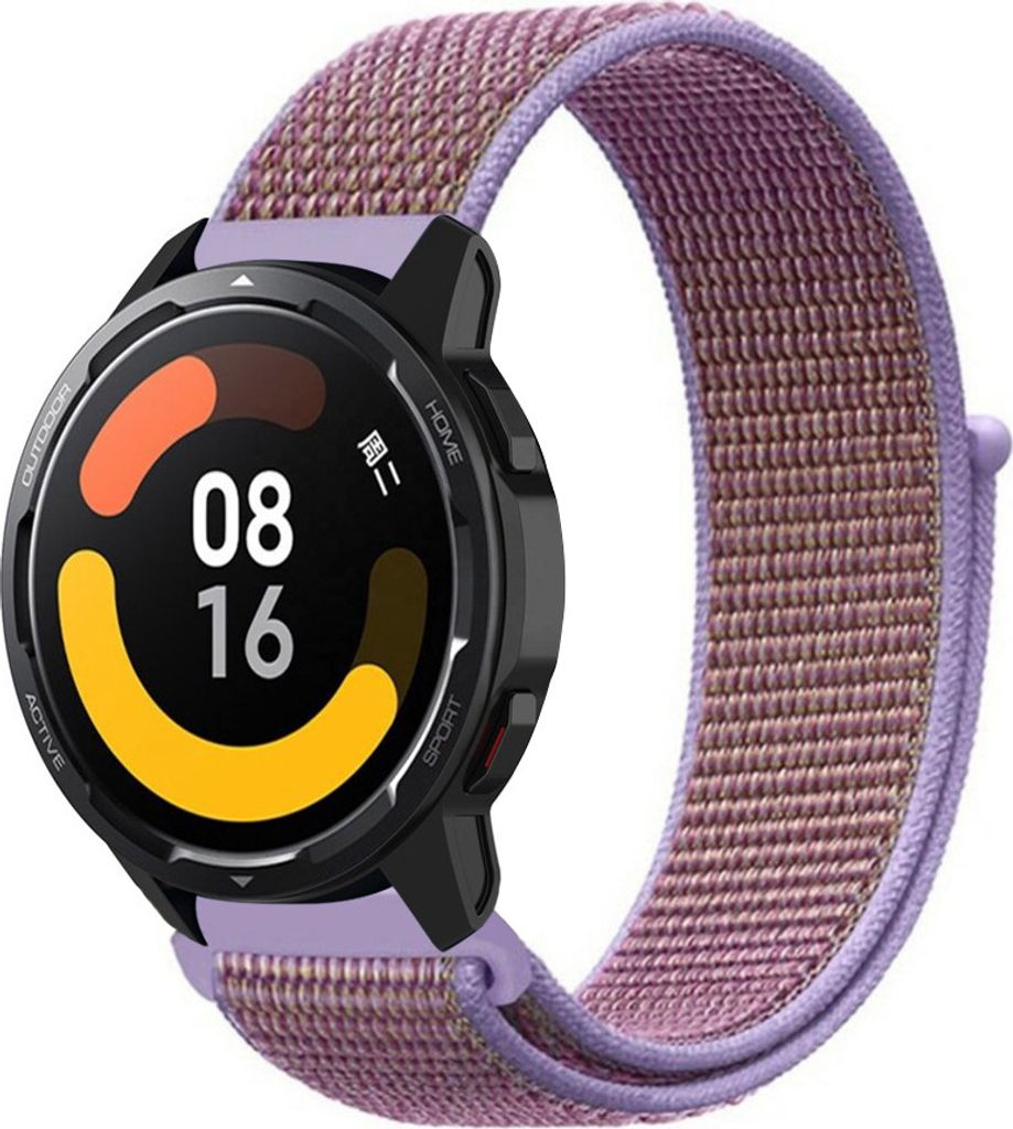 Strap-it Xiaomi Watch S1 Nylonarmband (Lila)