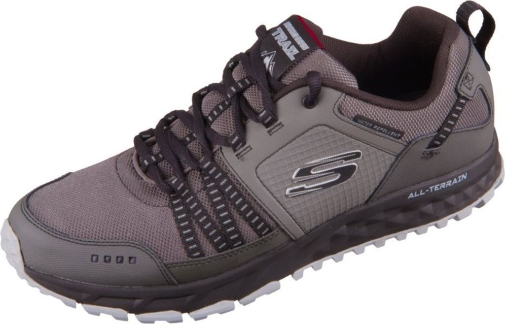 A single Skechers trail shoe is shown from a side-angle on a white background.