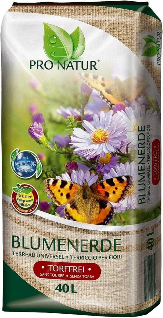 Pro Natur Blumenerde 40 L mit TIMPOR Holzfaser & Mykorrhiza Produktbild 