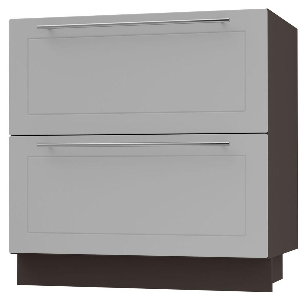 Schubladenunterschrank BARI 80x82cm Innenschublade Farbe wählbar BA-D2A/80/1A,RAL 7040 fenstergrau matt,lava