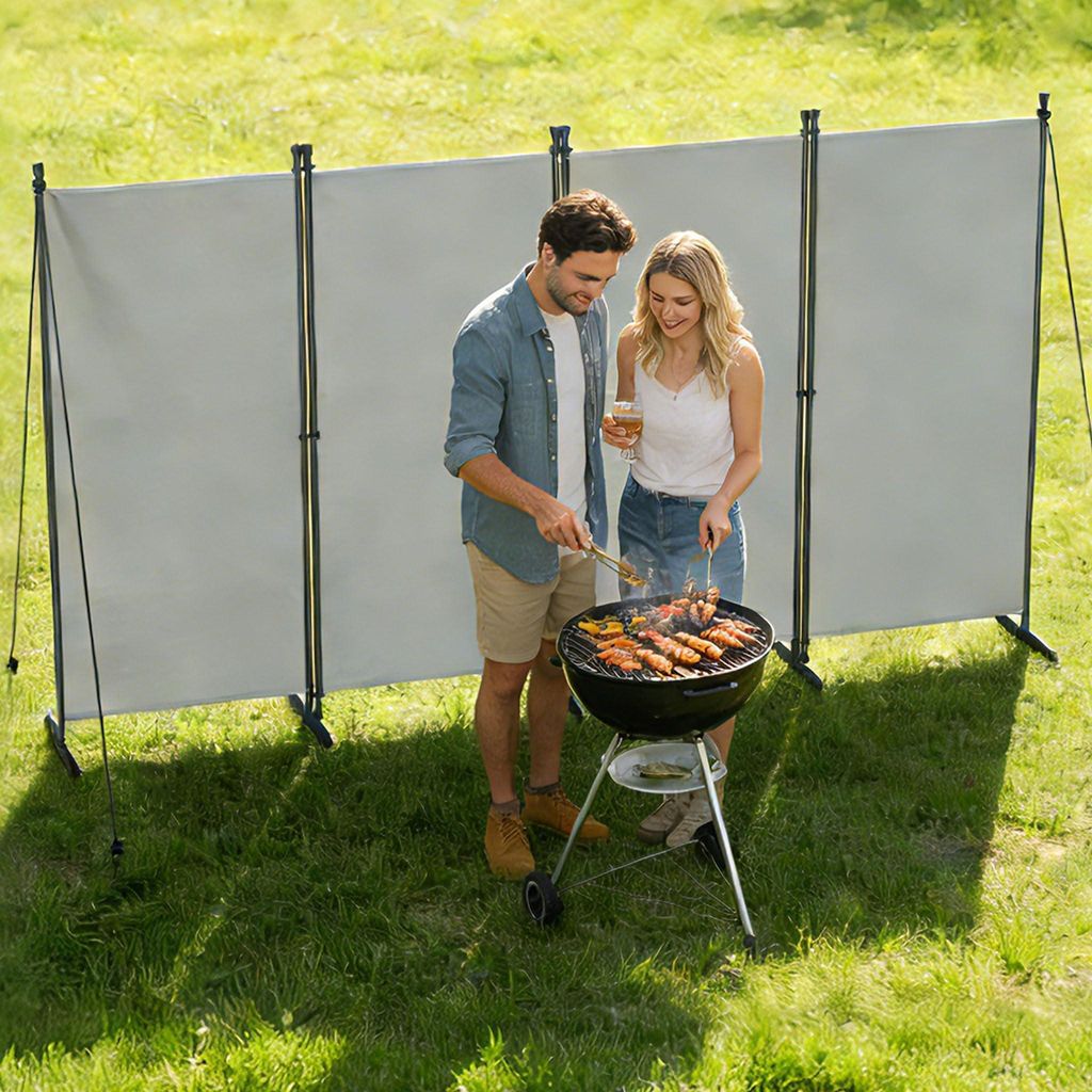 FIVMEN Paravent Outdoor wetterfest mit Heringen und Produktbild 