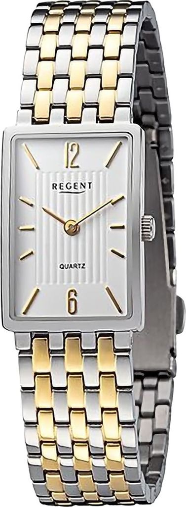 Regent Metall Damen Uhr Armbanduhr Quarz silber gold Metallarmband D2URF1471