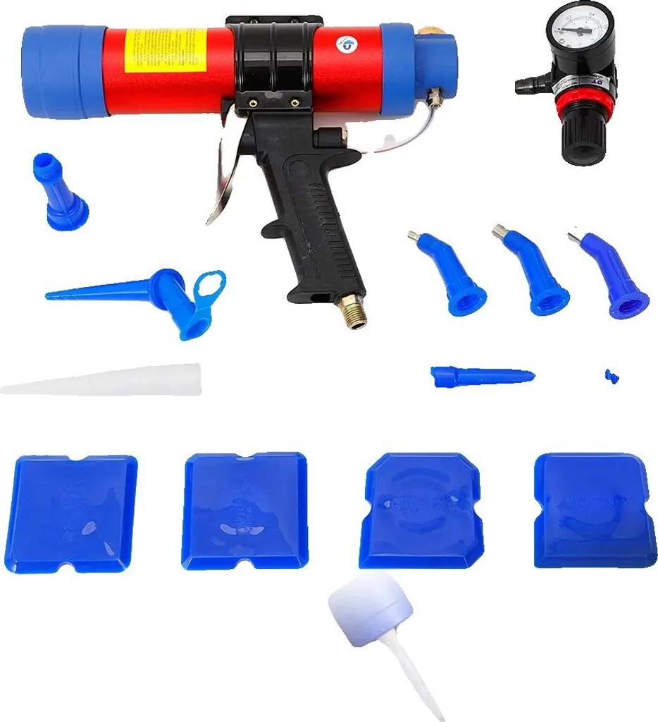 Pistolet à cartouche d'air comprimé 310 ml avec tube 50 mm et 6 bars