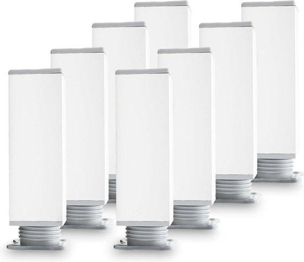 Einstellbare Möbelstützen 40x40mm 150mm hoch Kunststoff Aluminium