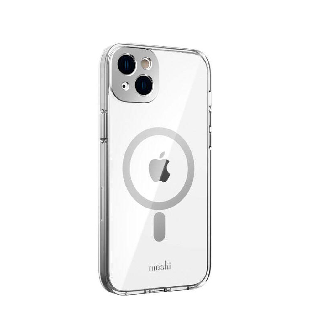 Moshi, MagSafe Hülle iPhone 14 Plus iGlaze extra robust, Silber