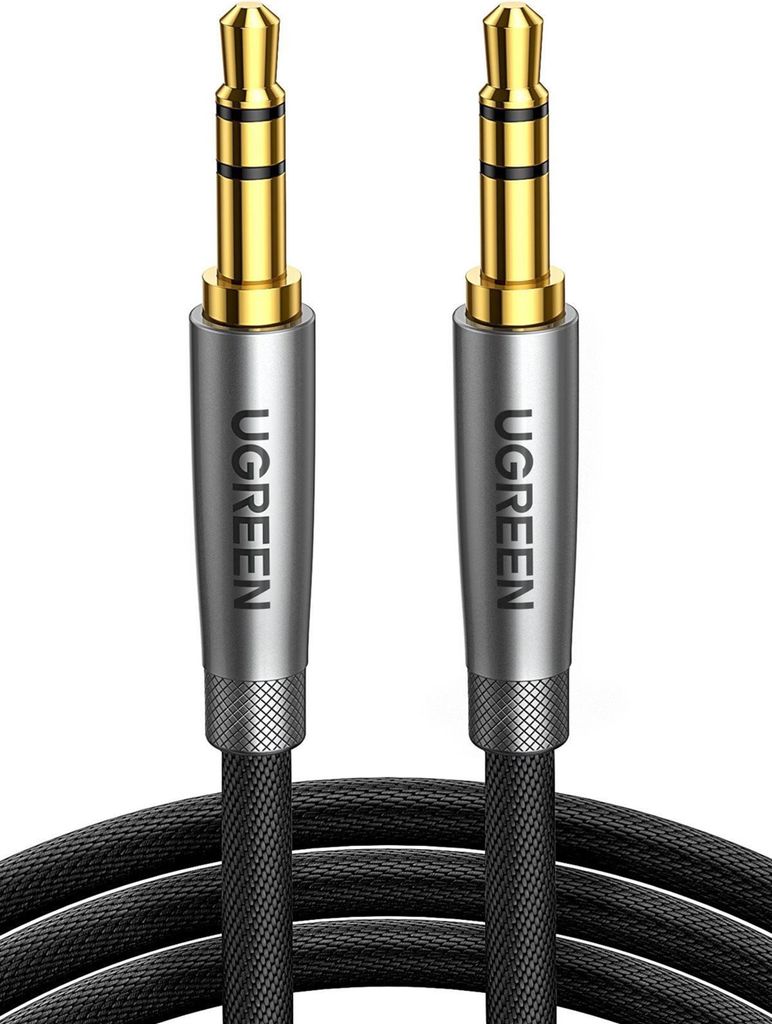 UGREEN 3.5mm Kabel Stecker auf Stecker Alu-Geflecht 1.5m (Braun)