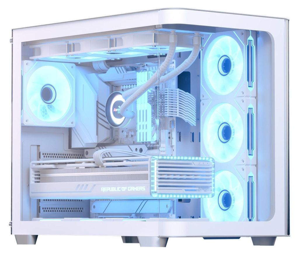 AeroCool Geh Midi P500C-G-WT-V1 o.N. Full Tempered Glas Image du produit 