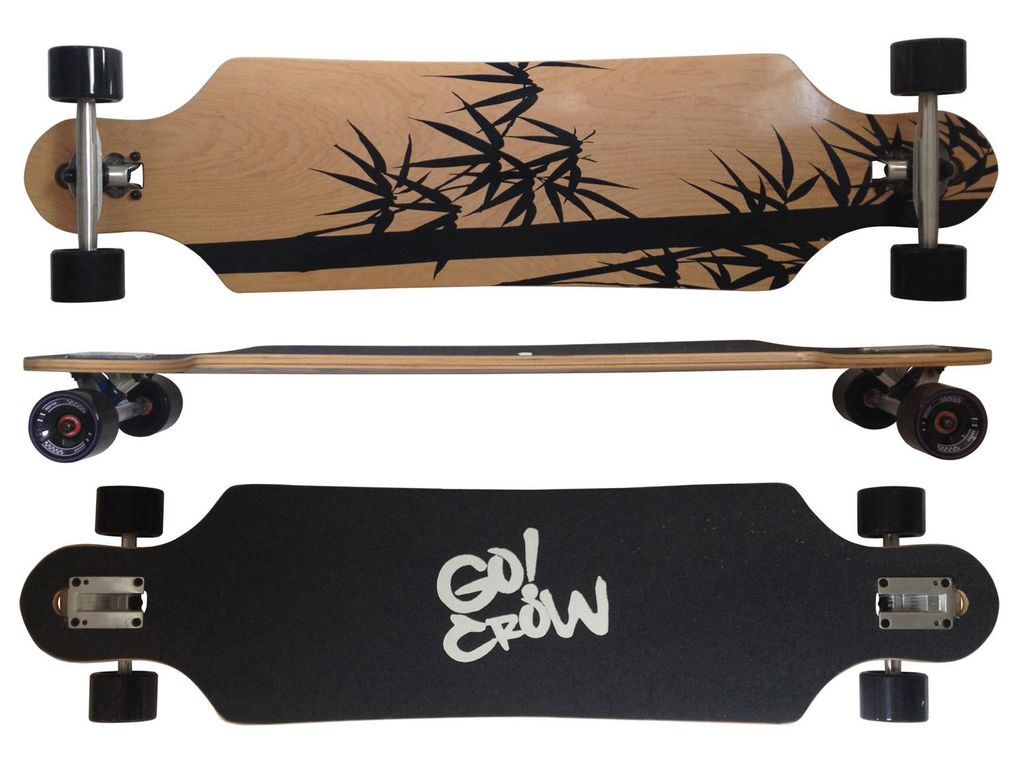 MAXOfit® Deluxe Longboard Komplettboard "Crow No.12" 103 cm 