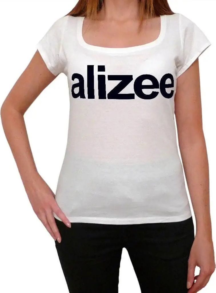 Damen Grafik T-Shirt Alizee Öko-Verantwortlich Vintage Jahrgang Kurzarm Lustige Druck Geburtstag Geschenk Frau