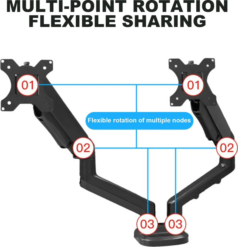 Support Écran Ergonomique - Évitez le Mal de Dos avec ce Double Support PC - 8