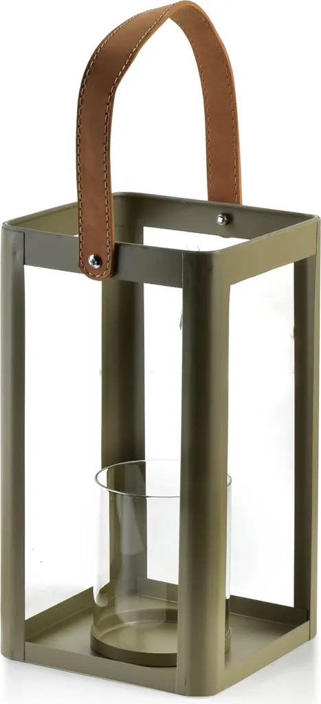 Lanterne photophore Louis Latarnia noire 26 cm en métal et verre