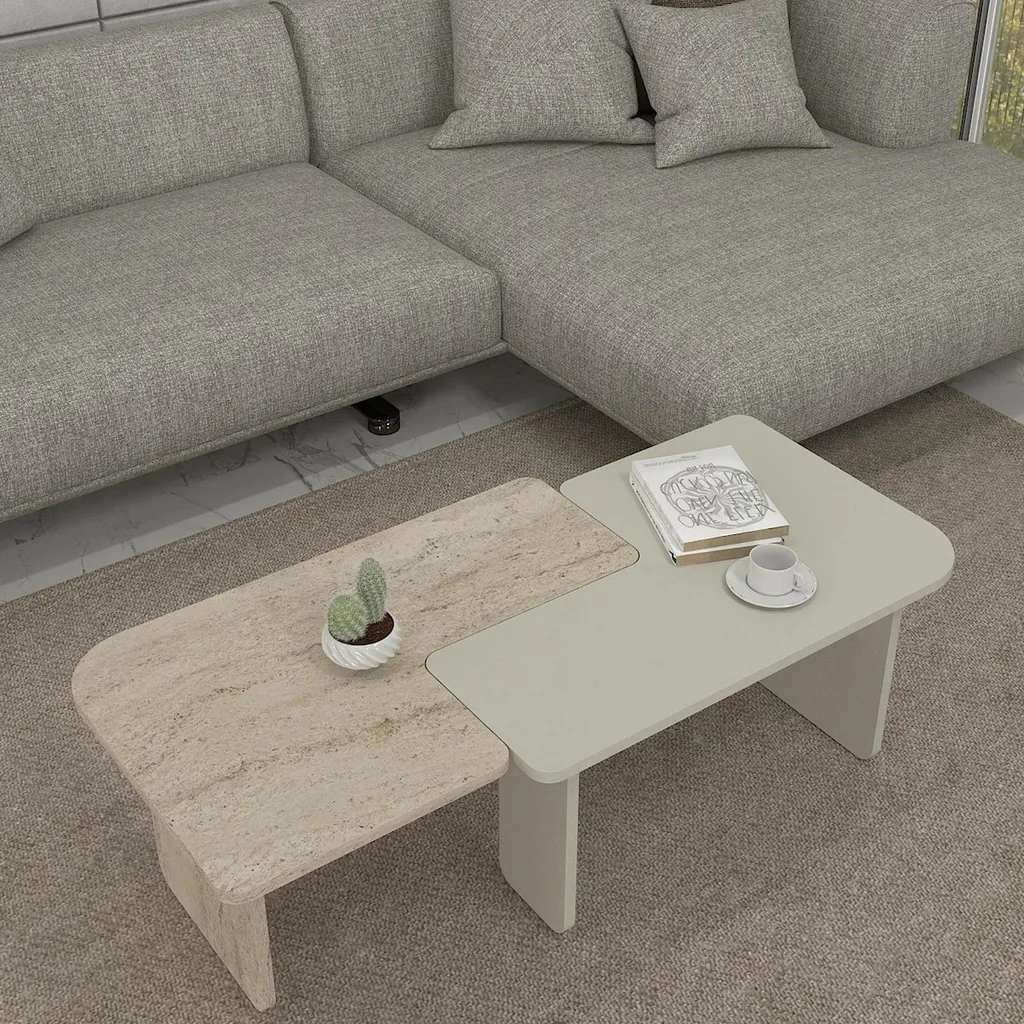 Table basse Boneksbelt 2 moitiés : la solution salon modulable chic - 4