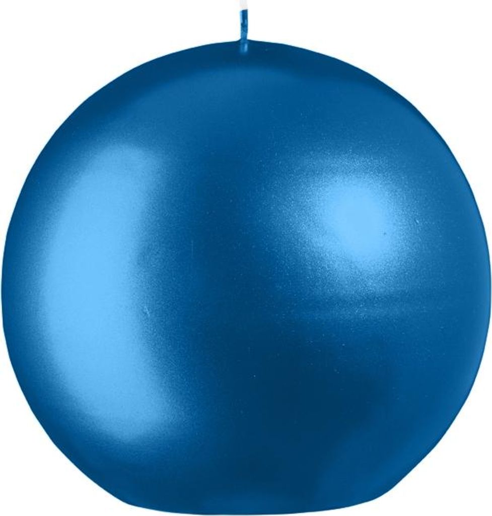 Kugelkerzen Metallic-Lack Matt Royalblau Ø 15 cm, 2 Stück