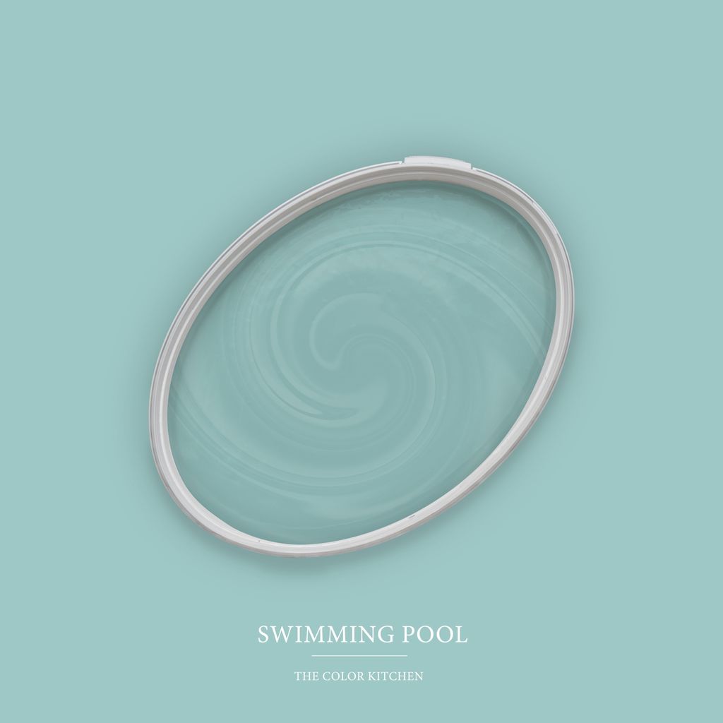 Wandfarbe Grün matt | The Color Kitchen Swimming Pool | Exklusive Innendispersion Hohe Deckkraft | 5 Liter