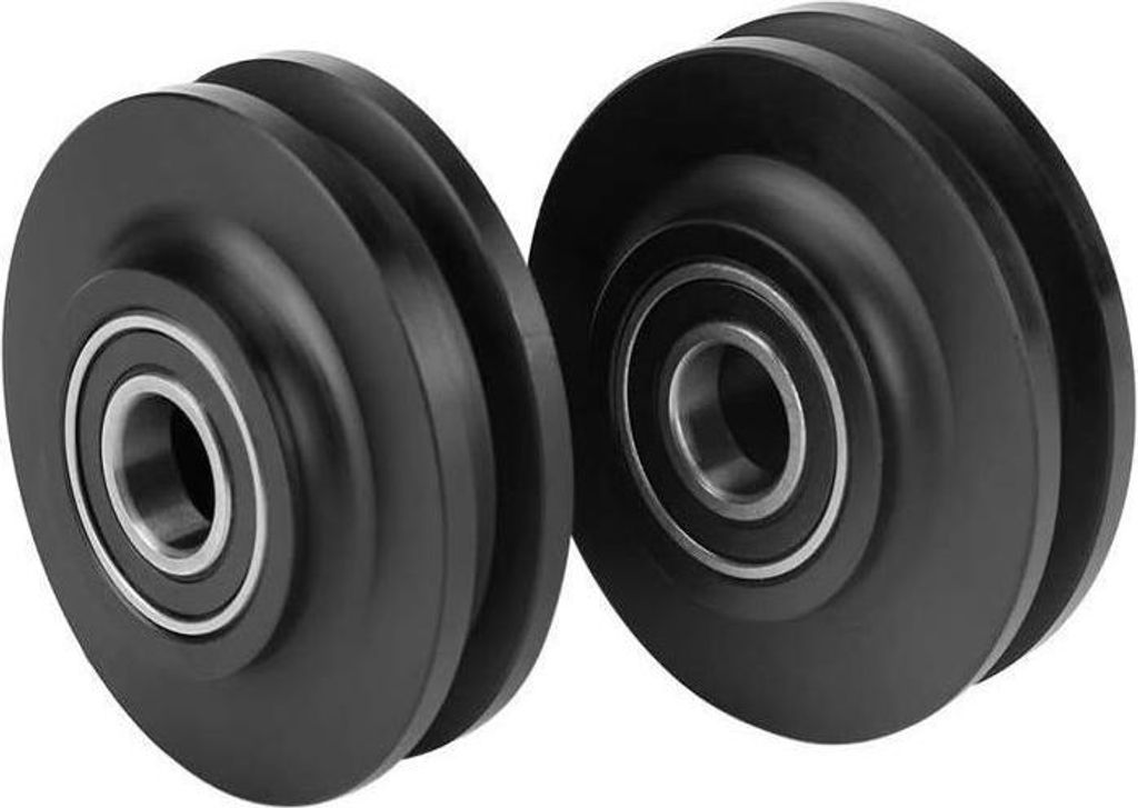 Satz mit 4 Gleitrollen aus Zinklegierung und Nylon – 7 x 3,4 x 1,5 Zoll, für Scheunentore