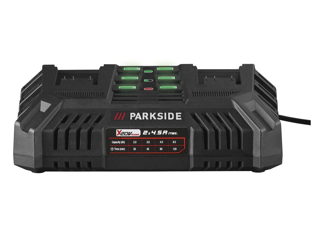 20 V »PDSLG PARKSIDE® 20 Akku-Doppelladegerät