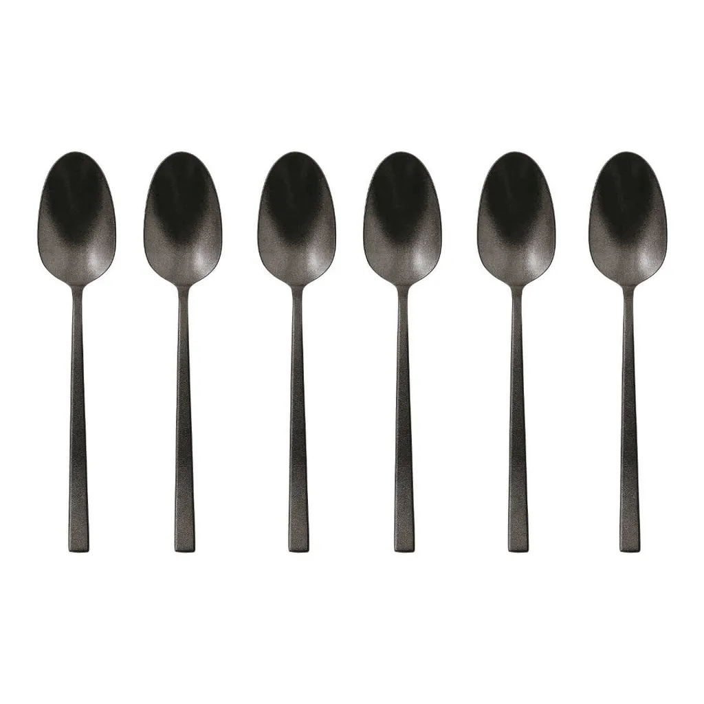 Set 6 Cucchiaini Sambonet Rock Diamond 2Black PVD - Stile Urban