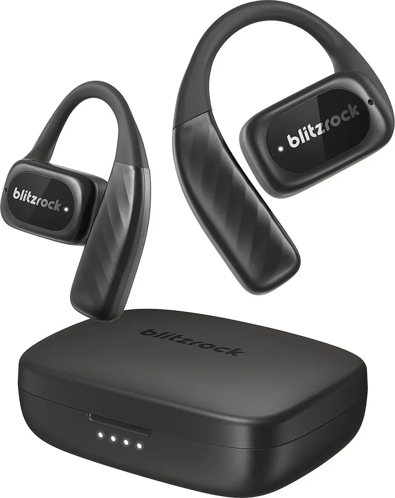 Casque BR-CT3 Open-Ear à conduction osseuse Bluetooth 5.4 Sport Noir