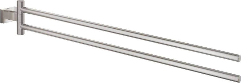 GROHE Handtuchhalter Essentials Cube 40624_1, 2-armig, schwenkbar, supersteel