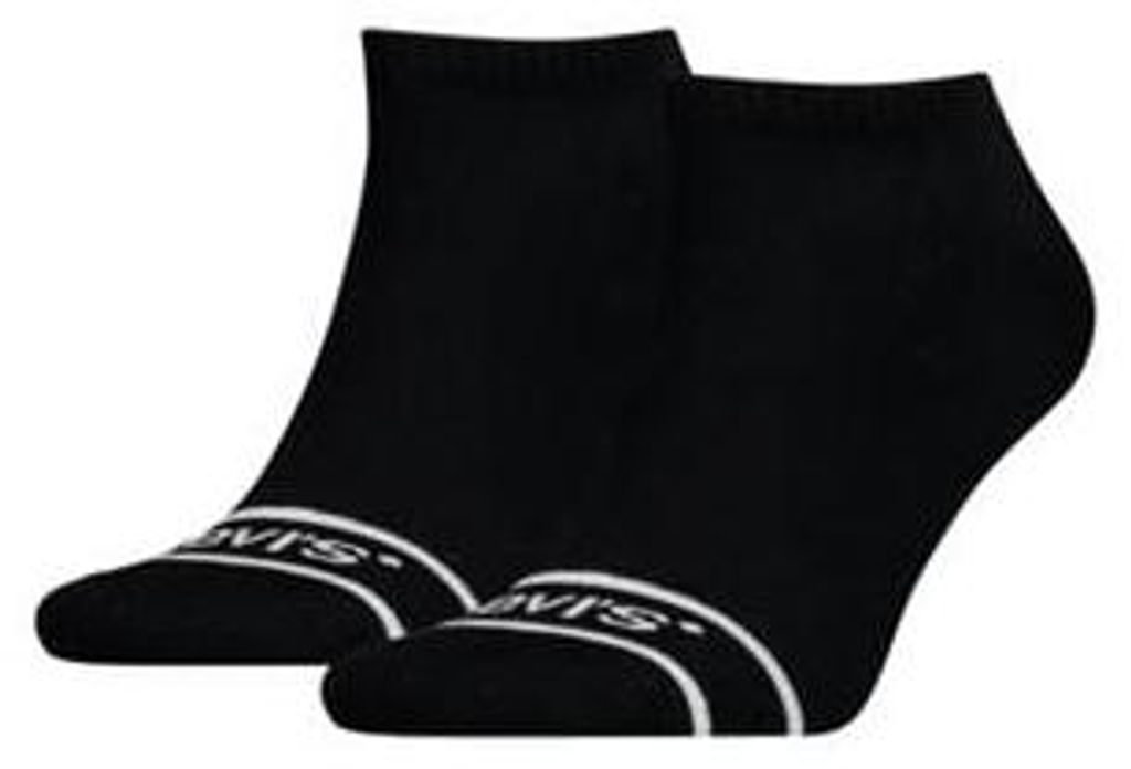 Sneakersocken mit Markenname – Schwarz – 39-42