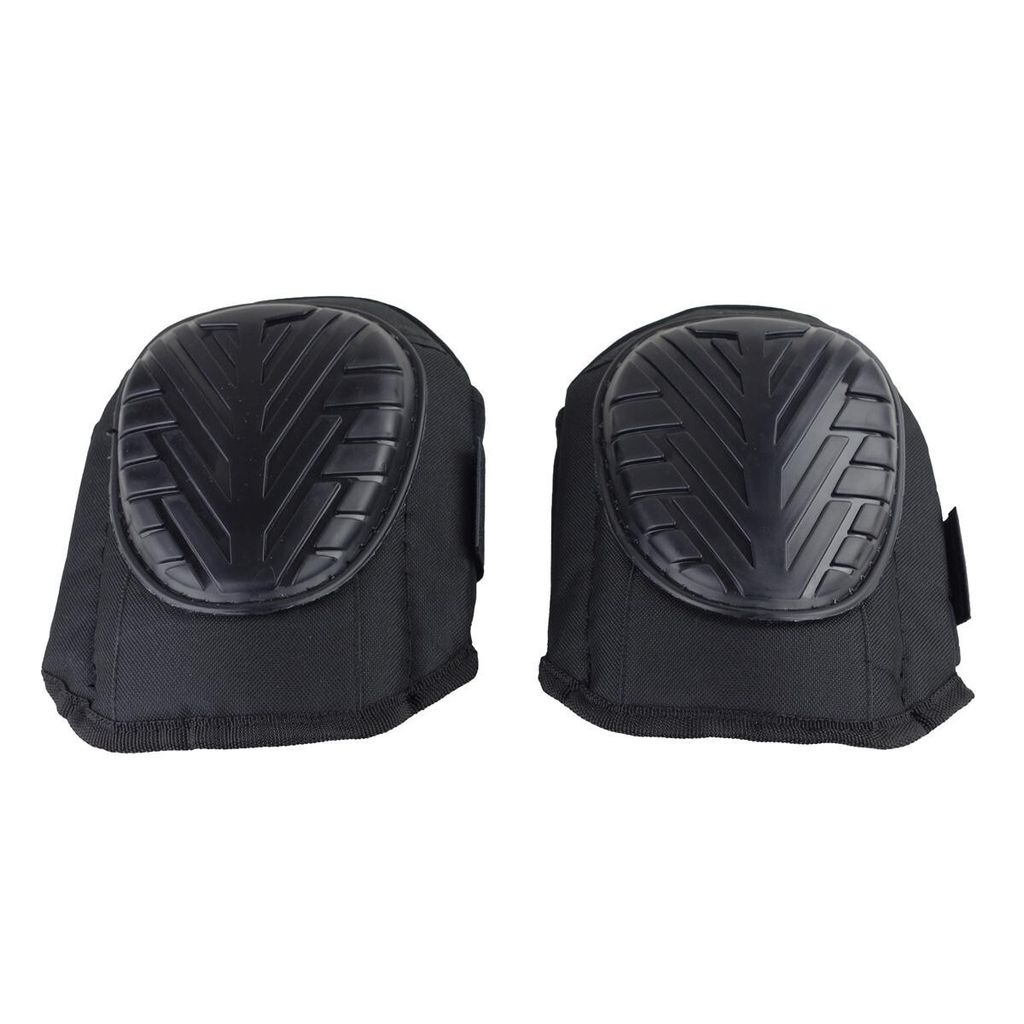 Gel Knieschoner-Set in Schwarz in Schalenform mit Klettverschluss