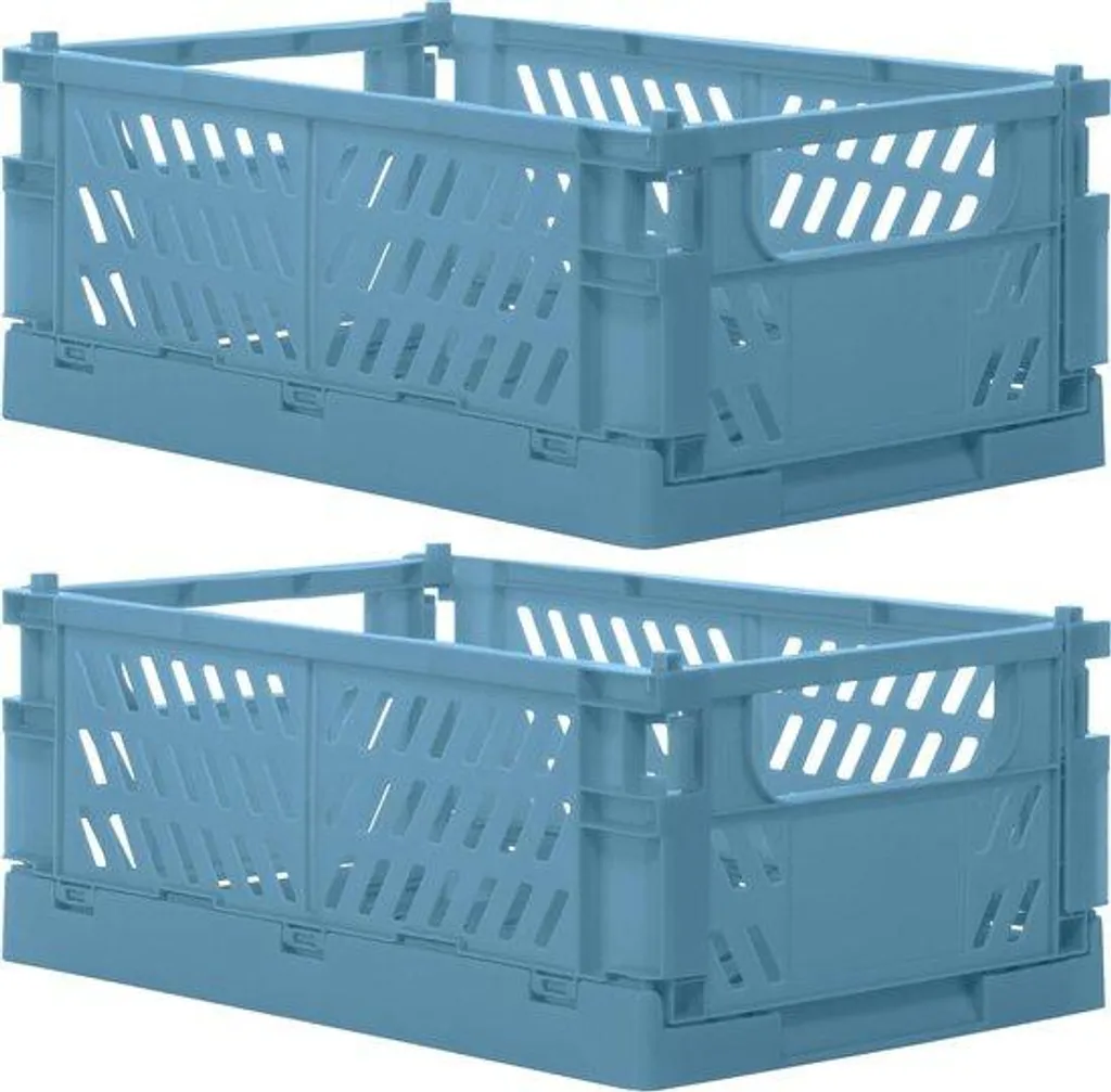 Caisse portable pliable gain de place 25x16,5x10 cm finition essence