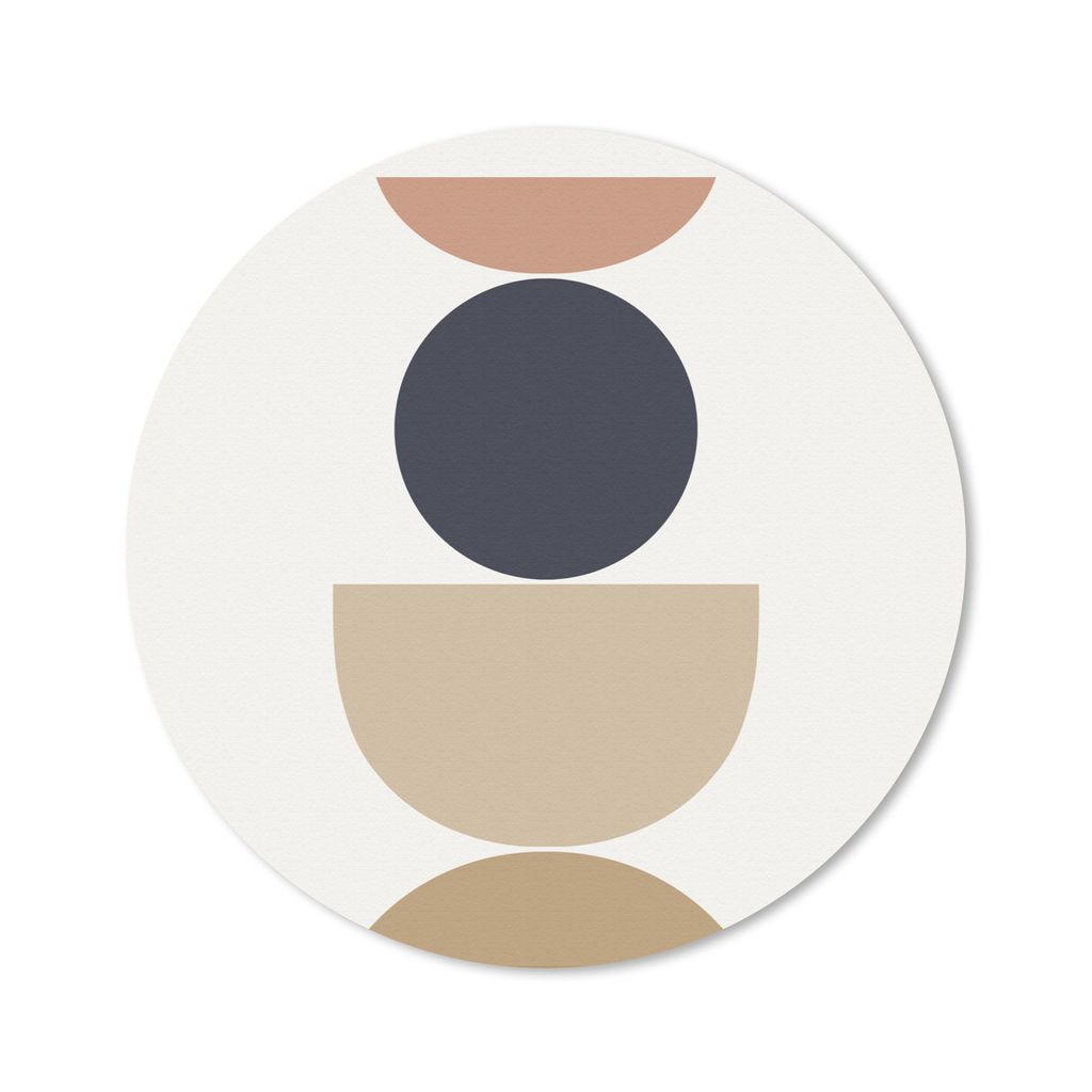 MuchoWow Mauspad Mousepad Kreis - Geometrische Figuren - Abstrakt 20x20 cm - Mousepads - Maus Mat - Pad - Mausunterlage - Schreibtischmatte