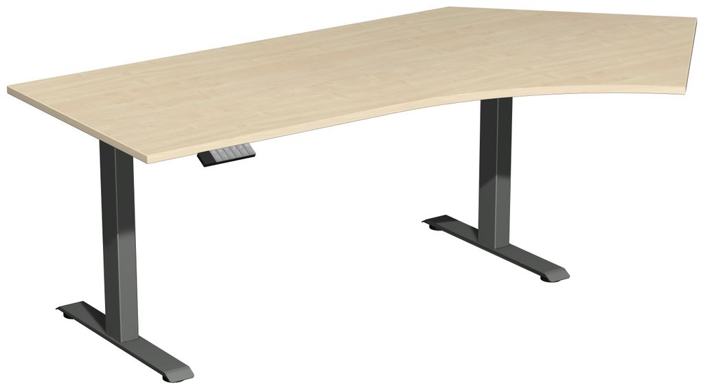 Elektro-Hubtisch Elevate Basic, 135° re 1130 x 2166 mm ahorn/anthrazit