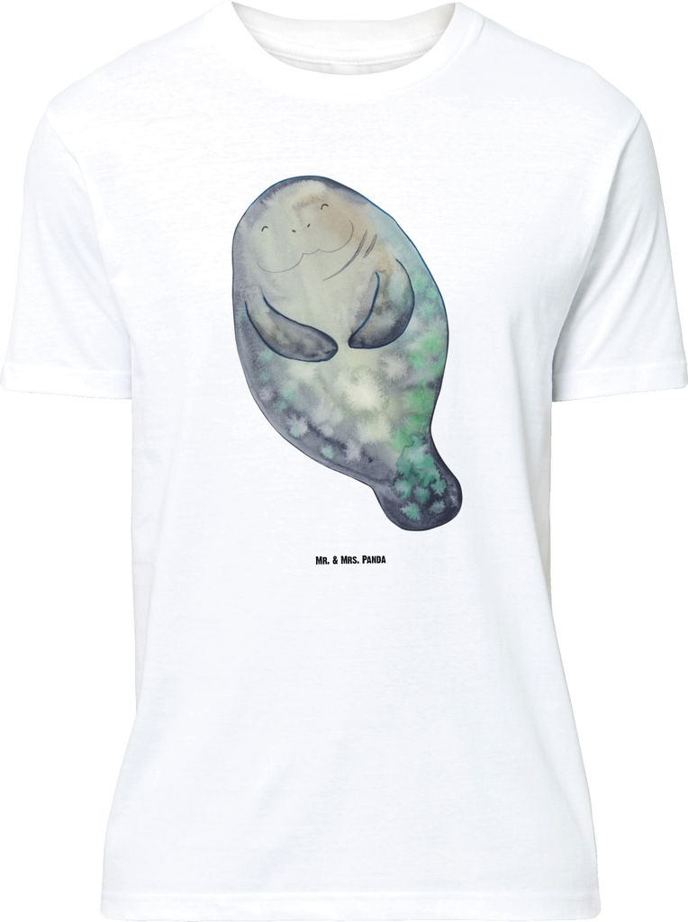 Mr. & Mrs. Panda Größe M T-Shirt Seekuh Happy - Weiß - Produktbild 