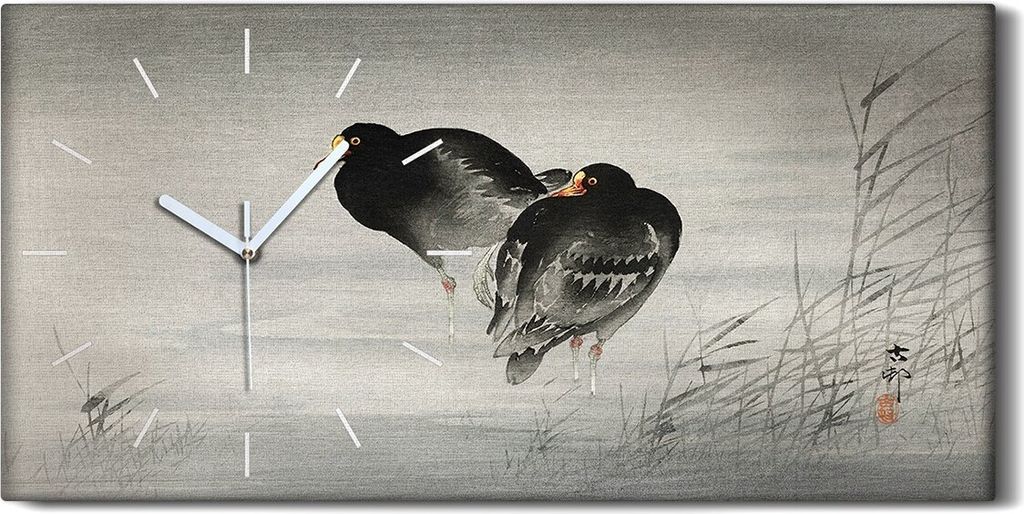Leinwand Wanduhr Wandkunst Uhr 60x30 Malerei Asiatische Produktbild 