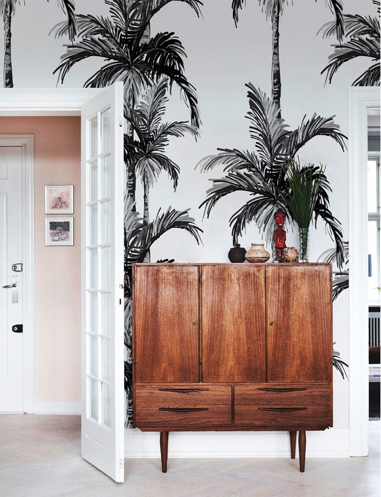 Coloray Fototapete 250x104 cm Latextapete Magicstick - Botanical Palmleaves Tree s