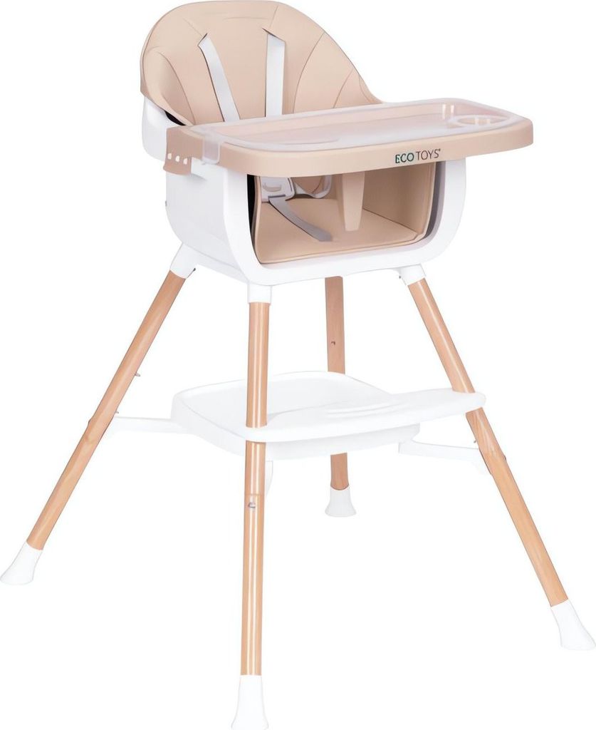 EcoToys HC508 Dětská jídelní židlička 2 v 1, béžová Obrázek produktu 