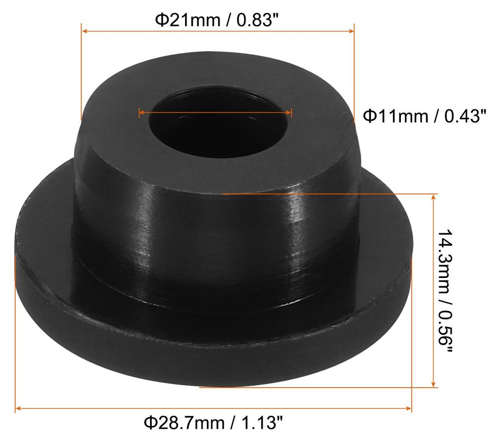 Silikon Gummi Lochstopfen 21mm Durchmesser Weich Flexibler Stopfen fš¹r 20mm Loch Schwarz 10Stk