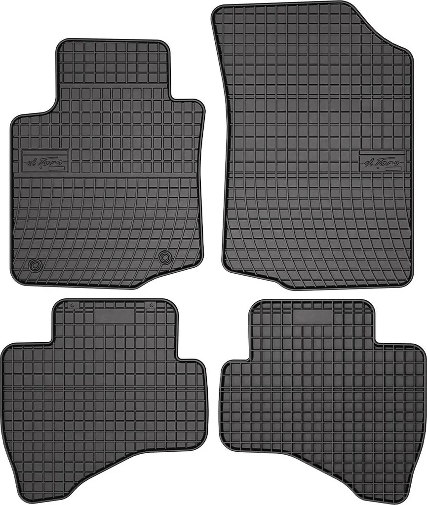 Set 4 Tappetini TPE per Toyota Aygo 2005-2014 - Neri e Impermeabili