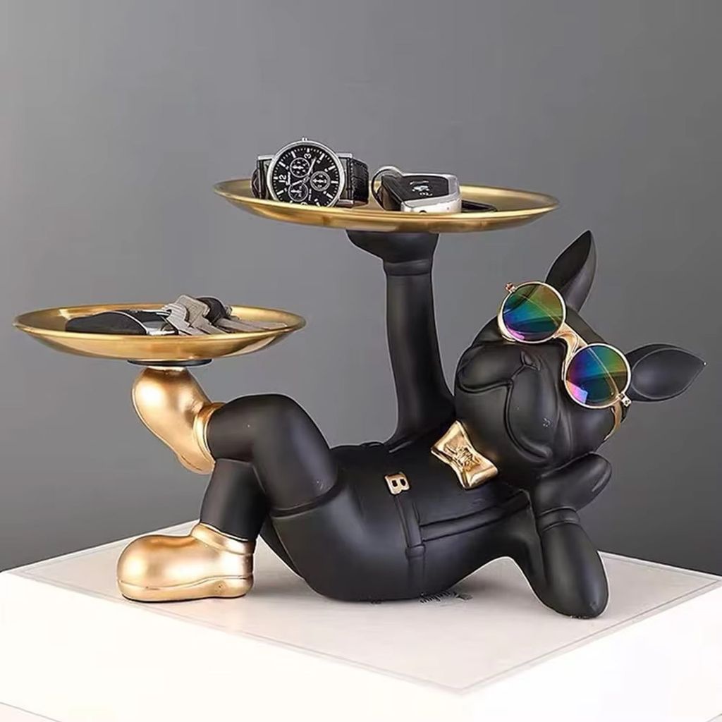 Mit 2 Tabletts und süßen Gläsern, Statue einer schwarzen Produktbild 